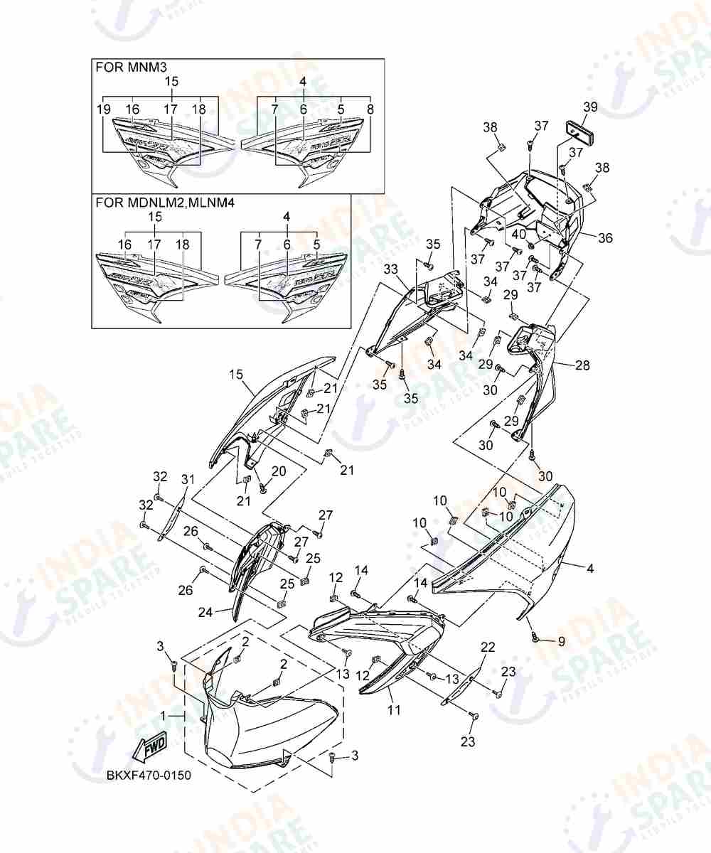 YAMAHA BKXF Series SIDE COVER